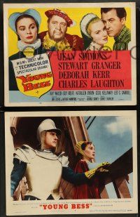 9r513 YOUNG BESS 8 LCs '53 great images of pretty Jean Simmons & Stewart Granger!