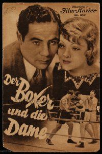 9s099 PRIZEFIGHTER & THE LADY Austrian program '34 different images of Myrna Loy & boxer Max Baer!