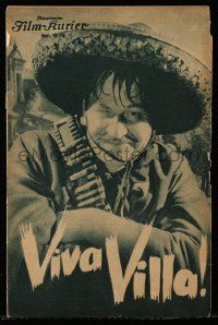 9s111 VIVA VILLA Austrian program '34 different images of Wallace Beery as Pancho + sexy Fay Wray!