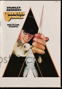 9s252 CLOCKWORK ORANGE Austrian program '72 Kubrick classic, great different art on back cover!