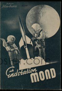 9s265 DESTINATION MOON Austrian program '52 Robert A. Heinlein, cool different sci-fi images!