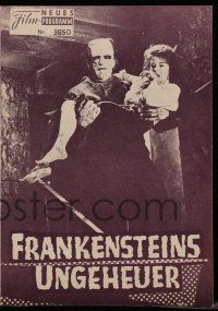9s282 EVIL OF FRANKENSTEIN Austrian program '65 Peter Cushing, Hammer, different monster images!