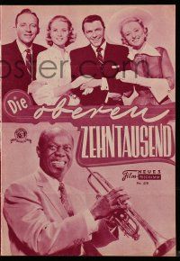 9s324 HIGH SOCIETY Austrian program '57 Frank Sinatra, Bing Crosby, Grace Kelly & Louis Armstrong!