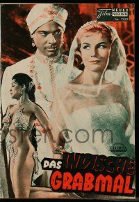 9s335 INDIAN TOMB Austrian program '59 Fritz Lang, Thea von Harbou, Debra Paget, different images!