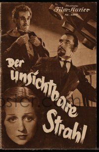 9s080 INVISIBLE RAY Austrian program '36 Boris Karloff & Bela Lugosi, different & ultra rare!
