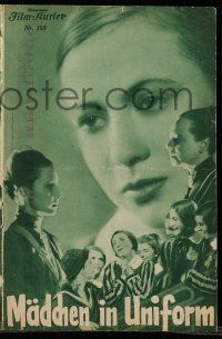 9s088 MADCHEN IN UNIFORM Austrian program '31 one of the first mainstream lesbian gay movies!