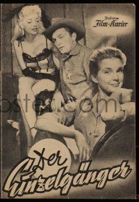 9s354 MAN WITH THE GUN Austrian program '56 different images of Robert Mitchum & Jan Sterling!