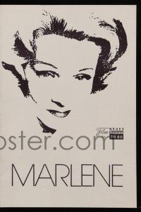 9s355 MARLENE Austrian program '84 Maximilian Schell's Dietrich biography, different cover art!