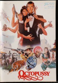 9s368 OCTOPUSSY Austrian program '83 sexy Maud Adams & Roger Moore as James Bond, different images!