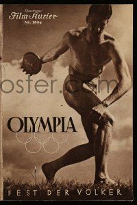 9s166 OLYMPIAD Austrian program '38 Part I of Leni Riefenstahl's 1936 Berlin Olympics documentary!