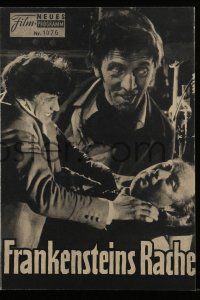 9s390 REVENGE OF FRANKENSTEIN Austrian program '58 Peter Cushing, Hammer horror, different images!