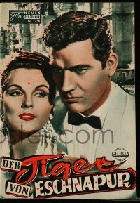9s433 TIGER OF ESCHNAPUR Austrian program '59 Fritz Lang, Thea von Harbou, sexy Debra Paget