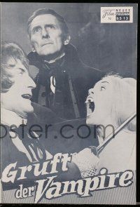 9s445 VAMPIRE LOVERS Austrian program '74 Hammer, different images of Peter Cushing & blood-nymphs!