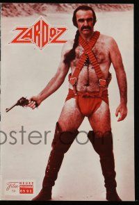 9s455 ZARDOZ Austrian program '74 different images of Sean Connery & naked Charlotte Rampling!