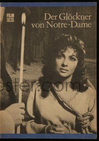 9s496 HUNCHBACK OF NOTRE DAME East German program '72 Gina Lollobrigida, Anthony Quinn, different!