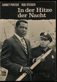 9s497 IN THE HEAT OF THE NIGHT East German program '70 Sidney Poitier, Rod Steiger, different!