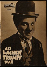 9s549 WHEN COMEDY WAS KING East German program '63 Charlie Chaplin, Buster Keaton, Laurel & Hardy!