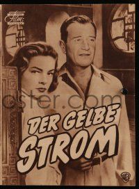 9s592 BLOOD ALLEY German program '56 John Wayne, Lauren Bacall, William Wellman, different images!