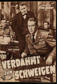 9s613 COURT-MARTIAL OF BILLY MITCHELL German program '56 Gary Cooper, Preminger, One Man Mutiny!