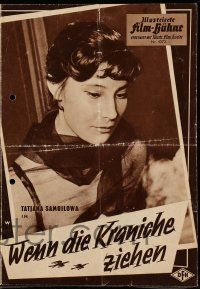 9s616 CRANES ARE FLYING Film Buhne German program '58 Kalatozov Russian romance, Letjat zhuravli