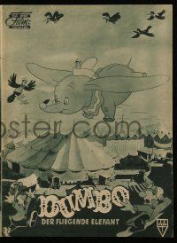 9s632 DUMBO German program '52 Disney circus elephant classic, different cartoon images!