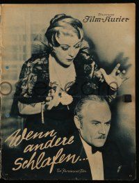 9s022 EARLY TO BED German program '37 Mary Boland, Charlie Ruggles sleepwalks, different images!