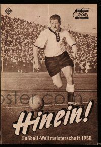 9s687 HINEIN German program '58 great soccer/football sports images from the 9th World Cup game!