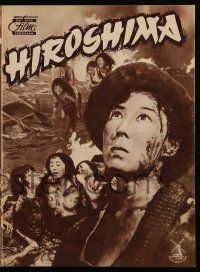 9s688 HIROSHIMA German program '53 overlooked Japanese movie about dropping of atomic bomb, rare!