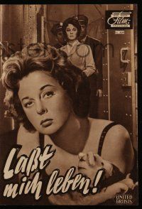 9s696 I WANT TO LIVE German program '59 different images of Susan Hayward as Barbara Graham!