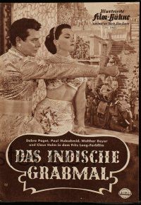 9s701 INDIAN TOMB Film Buhne German program '59 Fritz Lang, different images of sexy Debra Paget