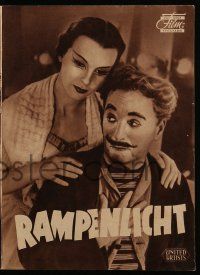 9s744 LIMELIGHT Das Neue German program '54 aging Charlie Chaplin & young Claire Bloom, different!