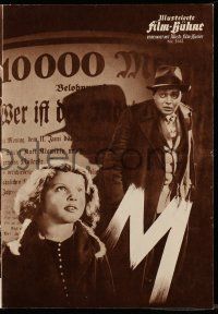 9s755 M German program R60 Fritz Lang classic, different images of child murderer Peter Lorre!