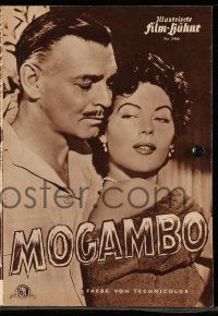 9s771 MOGAMBO Film Buhne German program '54 Clark Gable, Grace Kelly & Ava Gardner, different!