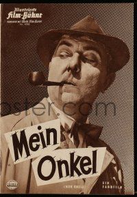 9s772 MON ONCLE German program '59 different images of Jacques Tati as My Uncle, Mr. Hulot!