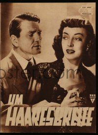 9s781 NARROW MARGIN German program '52 many different images of Charles McGraw & Marie Windsor!