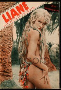 9s782 NATURE GIRL & THE SLAVER German program '57 Marion Michael returns as Liane the Jungle Girl!