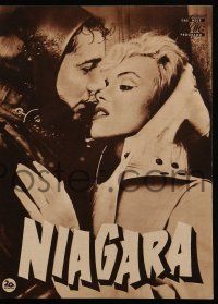9s783 NIAGARA German program '53 different images of sexy Marilyn Monroe, Cotten & Jean Peters!