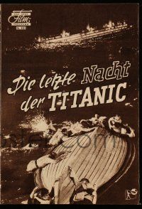 9s784 NIGHT TO REMEMBER German program '59 English Titanic biography, different images!