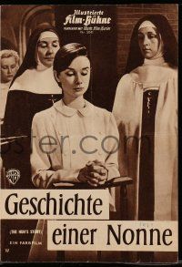 9s790 NUN'S STORY German program '60 religious missionary Audrey Hepburn & Peter Finch, different!