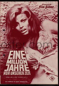 9s797 ONE MILLION YEARS B.C. German program '66 different images of sexy cavewoman Raquel Welch!