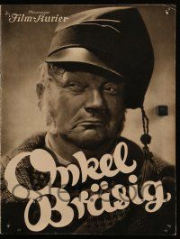 9s038 ONKEL BRASIG German program '36 many images of Otto Wernicke in the title role!