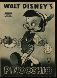 9s810 PINOCCHIO German program '51 Disney classic fantasy cartoon, different images!