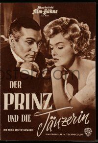 9s817 PRINCE & THE SHOWGIRL Film Buhne German program '57 Laurence Olivier & sexy Marilyn Monroe!