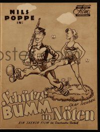 9s818 PRIVATE BOM German program '51 Olaf Iversen art of Nils Poppe as comic Fabian Bom!