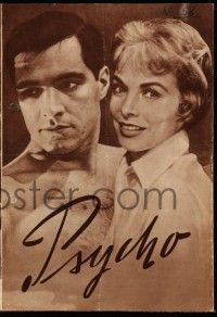 9s821 PSYCHO German program '60 Janet Leigh, Anthony Perkins, Alfred Hitchcock, different!