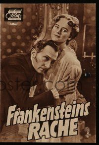 9s835 REVENGE OF FRANKENSTEIN German program '58 different images of Peter Cushing as the Baron!