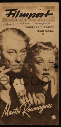 9s196 ROOM UPSTAIRS German program '47 different images of sexy Marlene Dietrich & Jean Gabin!