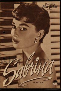 9s855 SABRINA Film Buhne German program '54 Audrey Hepburn, Bogart, Holden, Wilder, different!