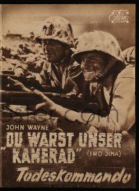9s858 SANDS OF IWO JIMA German program '52 different images of World War II Marine John Wayne!