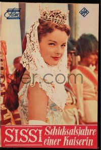 9s886 SISSI: THE FATEFUL YEARS OF AN EMPRESS German program '57 many images of Romy Schneider!
